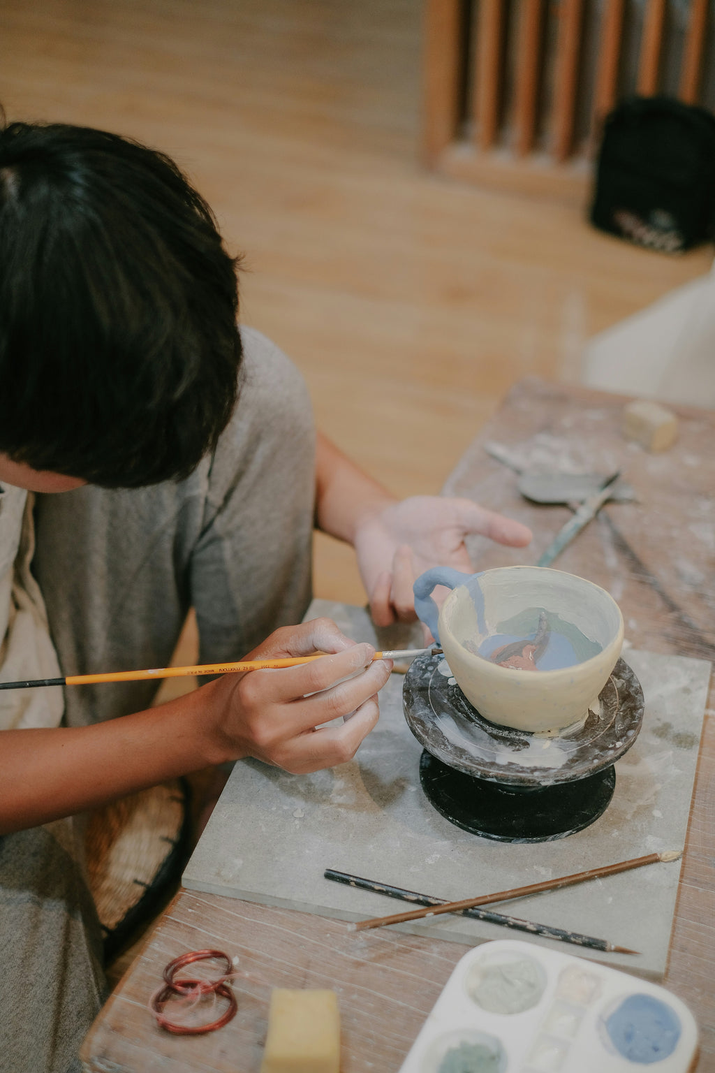 pintura ceramica niños